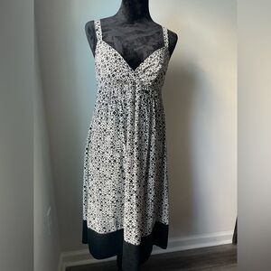 BCBGMaxAzria Black and White Geometric Dress